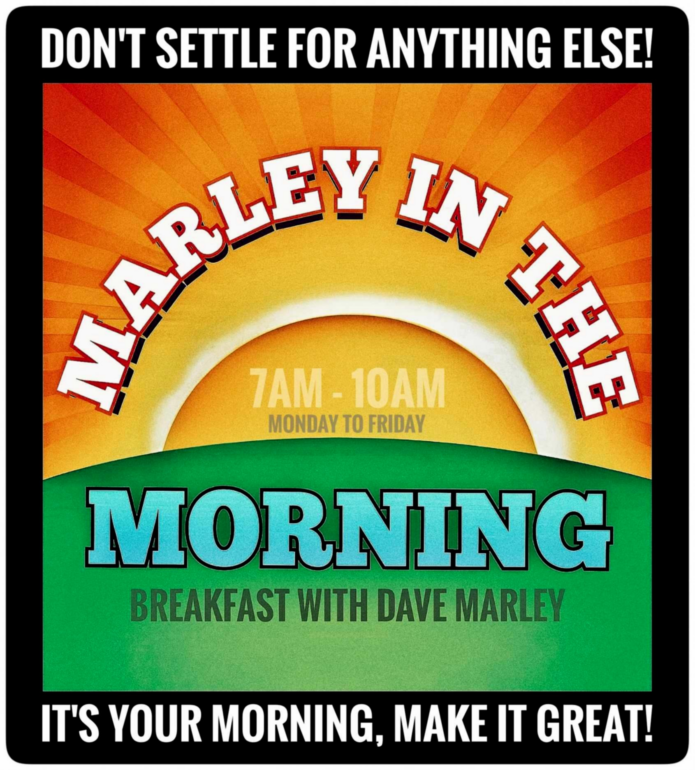 Marley in the Morning logo.
